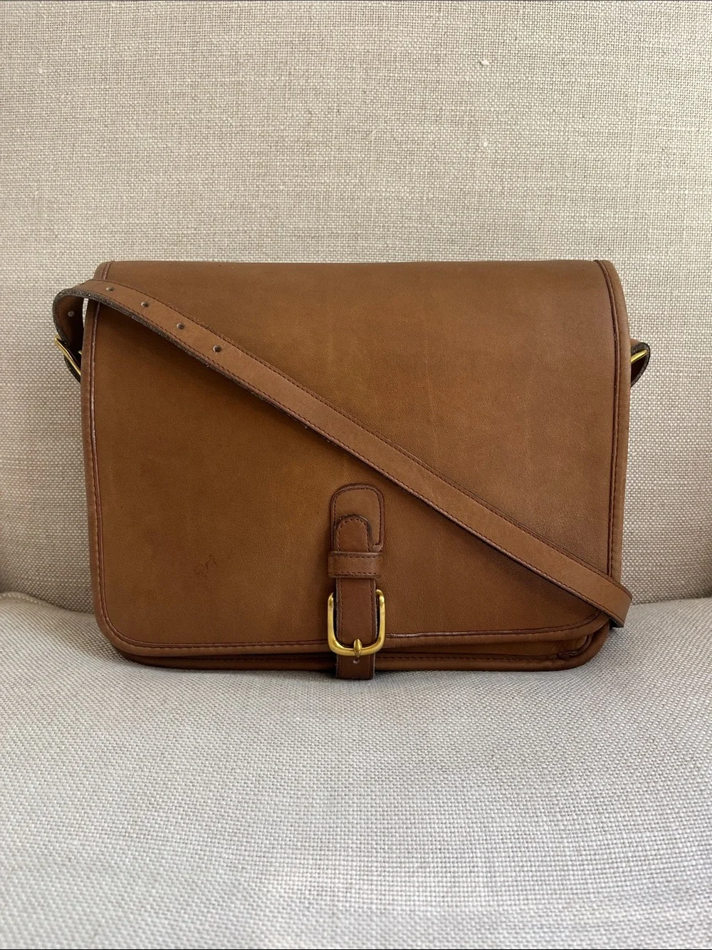 Coach Vintage Saddle Pouch Large Brown NYC Rare